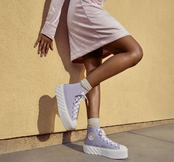 Converse High Tops Shoes Clearance Sale - Chuck Taylor All Star 2X Lift  Platform Pastel Gradient Womens Blue / White