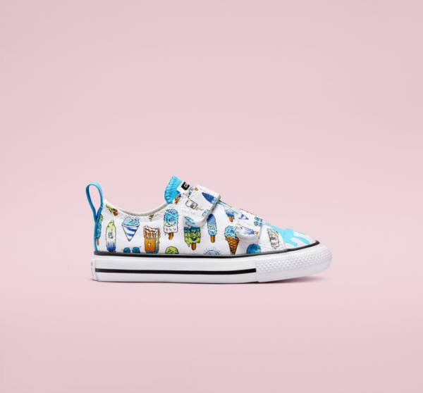 Converse Low Tops Shoes Outlet Store - Chuck Taylor All Star Easy-On Frozen  Treats Kids White / Blue / Light Green