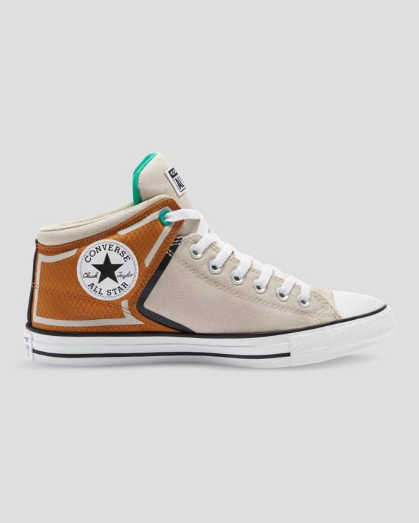 Converse High Tops Shoes Wholesale India - Chuck Taylor All Star High  Street String Womens Brown Beige