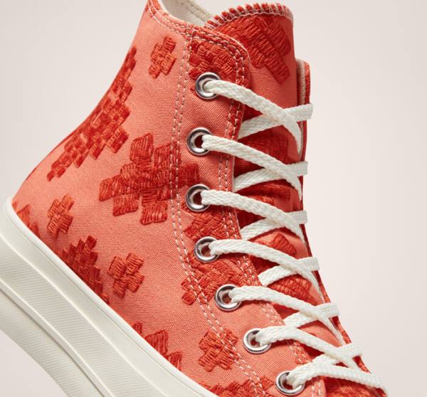 Converse Chuck Taylor All Star Lift platform sneakers in orange