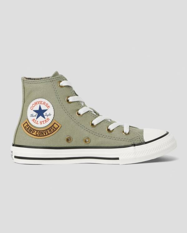 Converse High Tops Shoes Outlet - Chuck Taylor All Star Pocket Camp Kids Green Converse High Tops Shoes Outlet - Chuck Taylor All Star Pocket Camp Kids Green