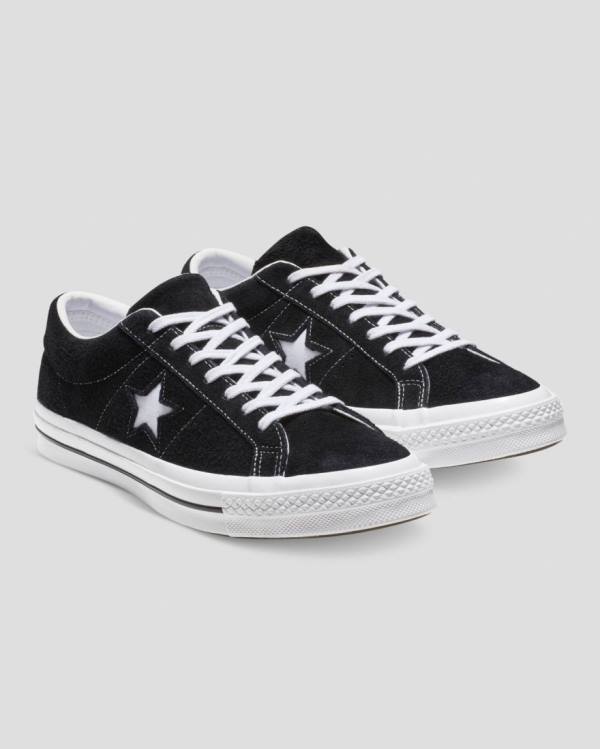 One star premium on sale suede low top black